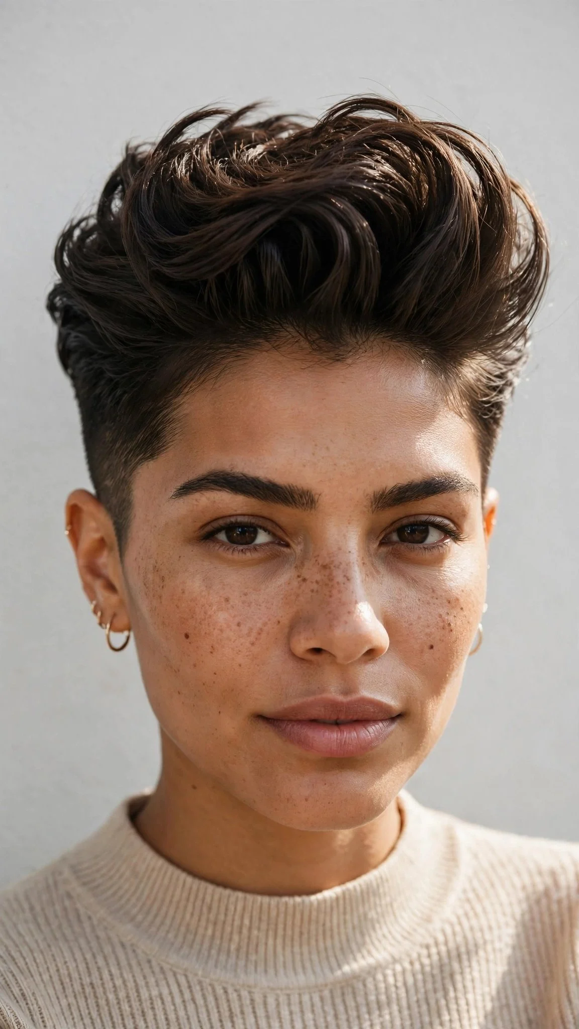 The High-Texture Pompadour Pixie