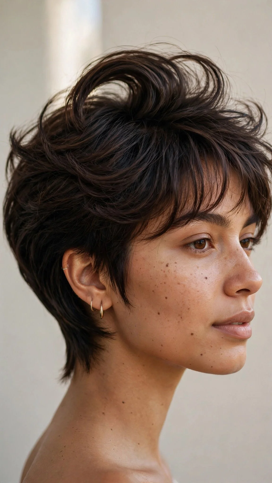 Tapered-Nape Shag with Wispy Fringe