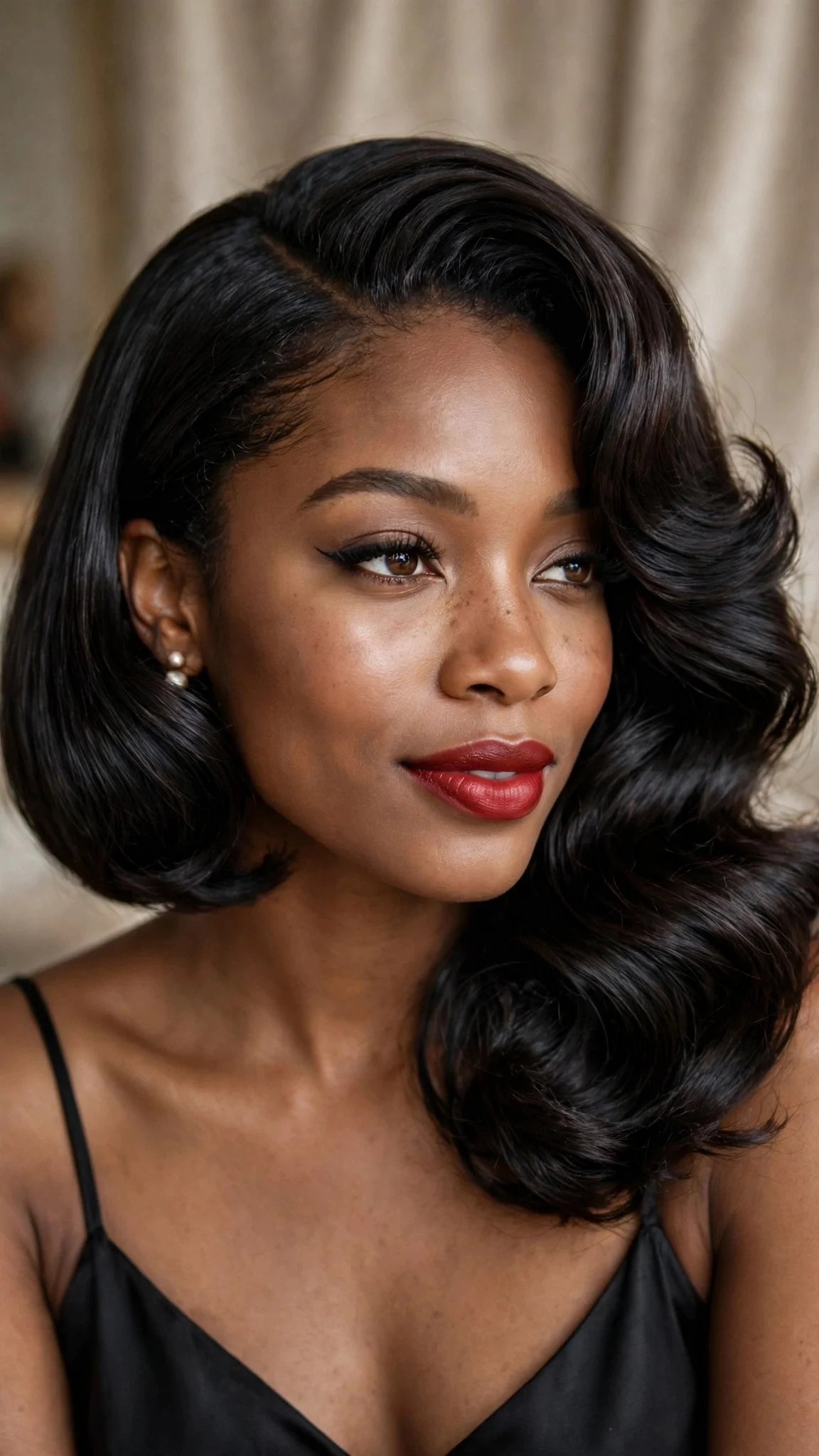 Chin-Length Bob With Deep Side Part