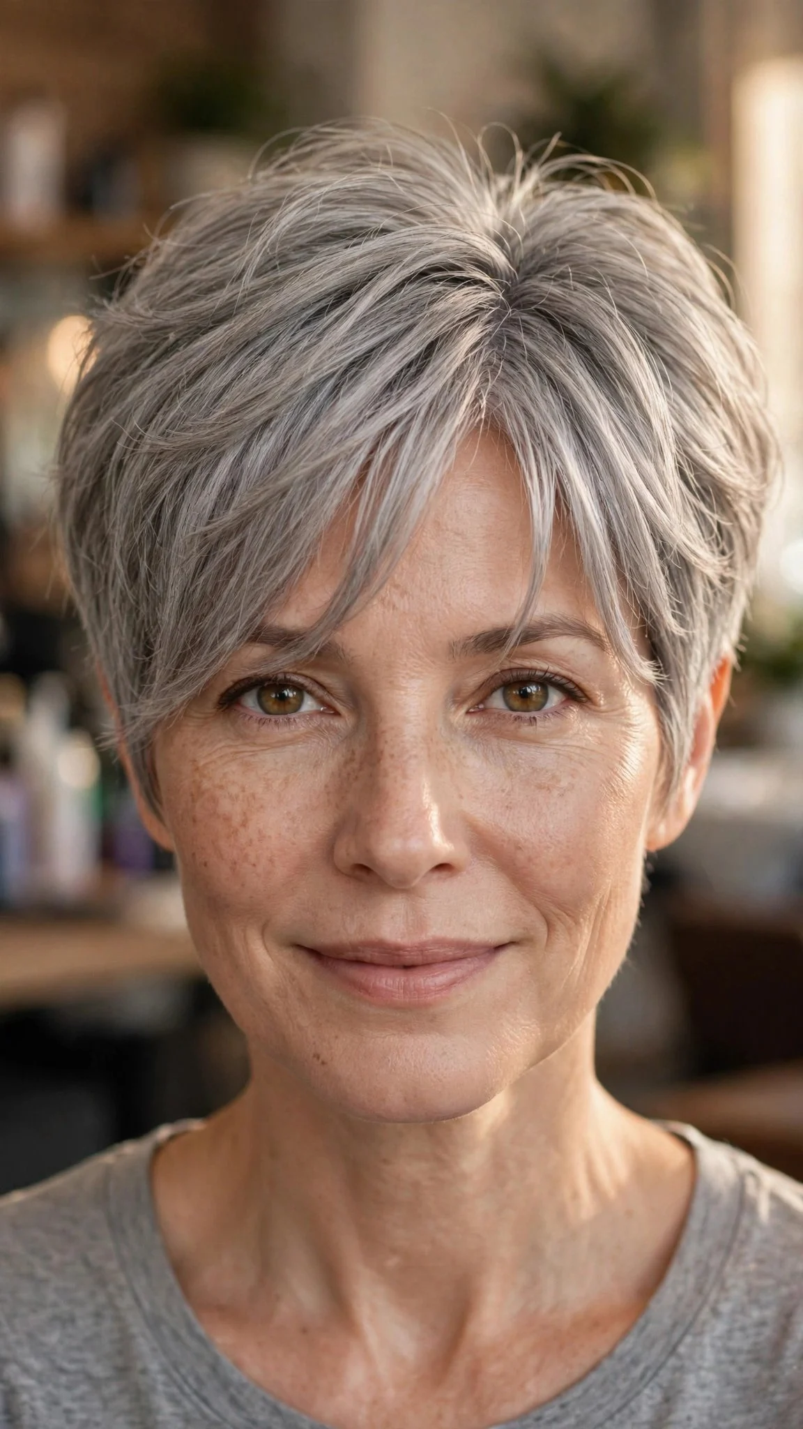 Feathered Curtain Bangs on a Pixie-Bob