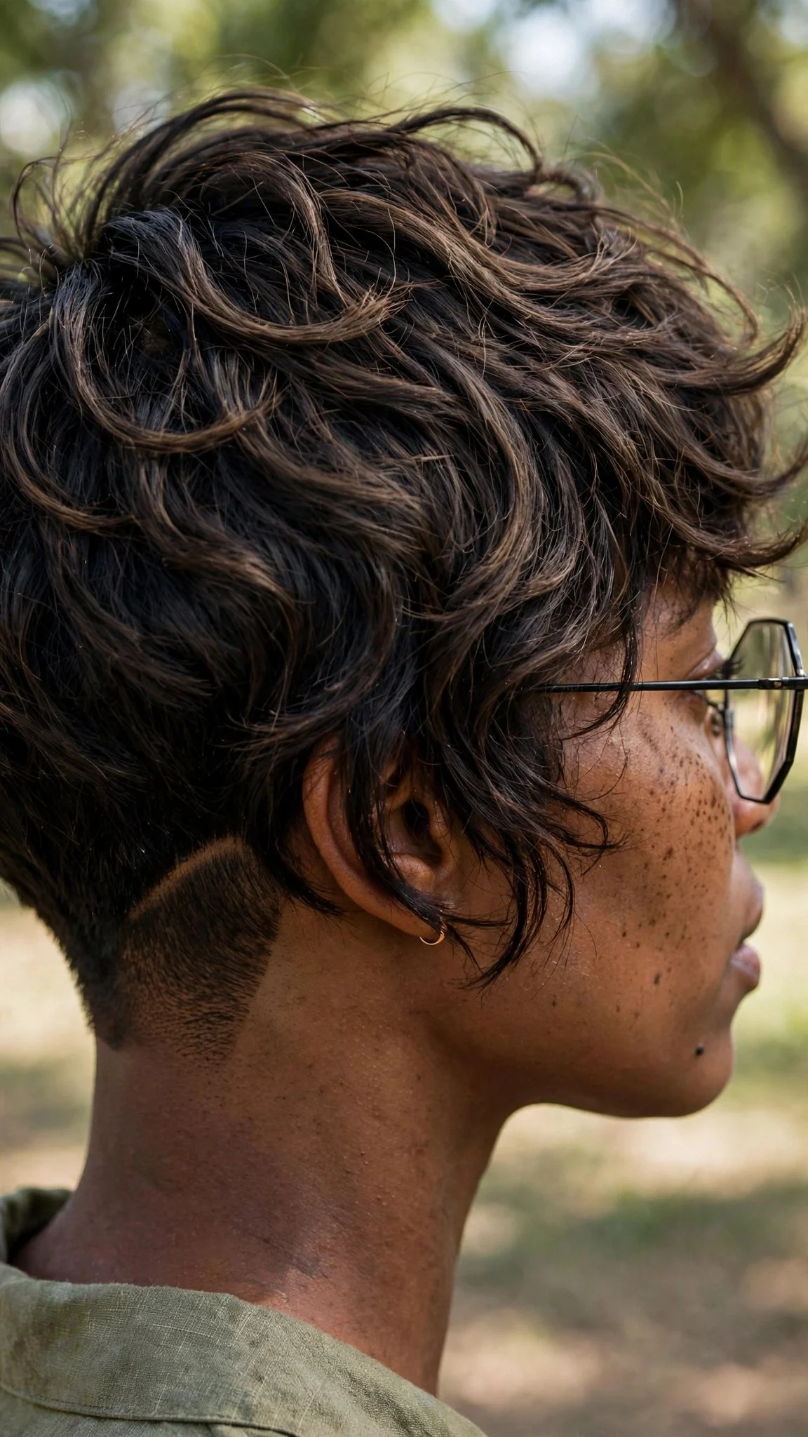 Pixie with Long Layers and Undercut Nape