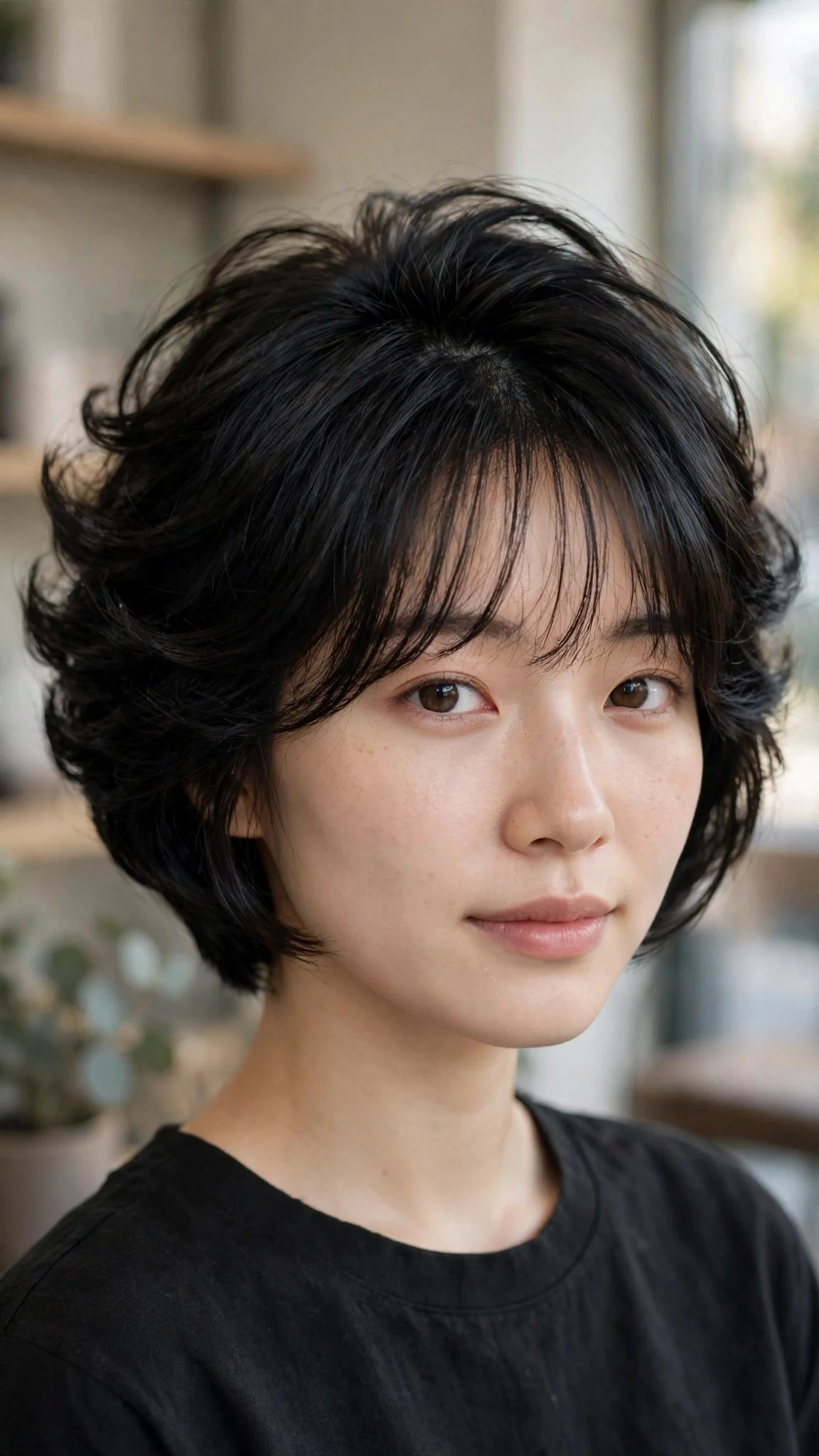 Wispy Fringe Stacked Bob