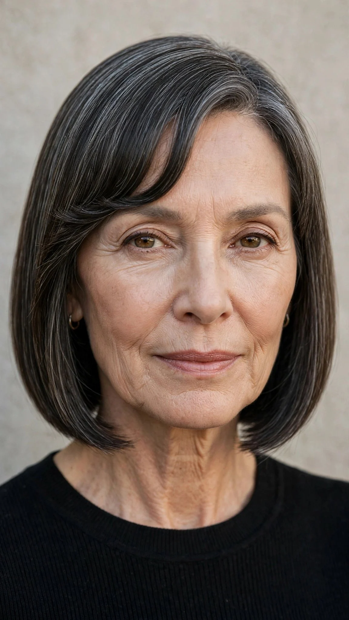 Sleek Straight Cut With Arched Bangs