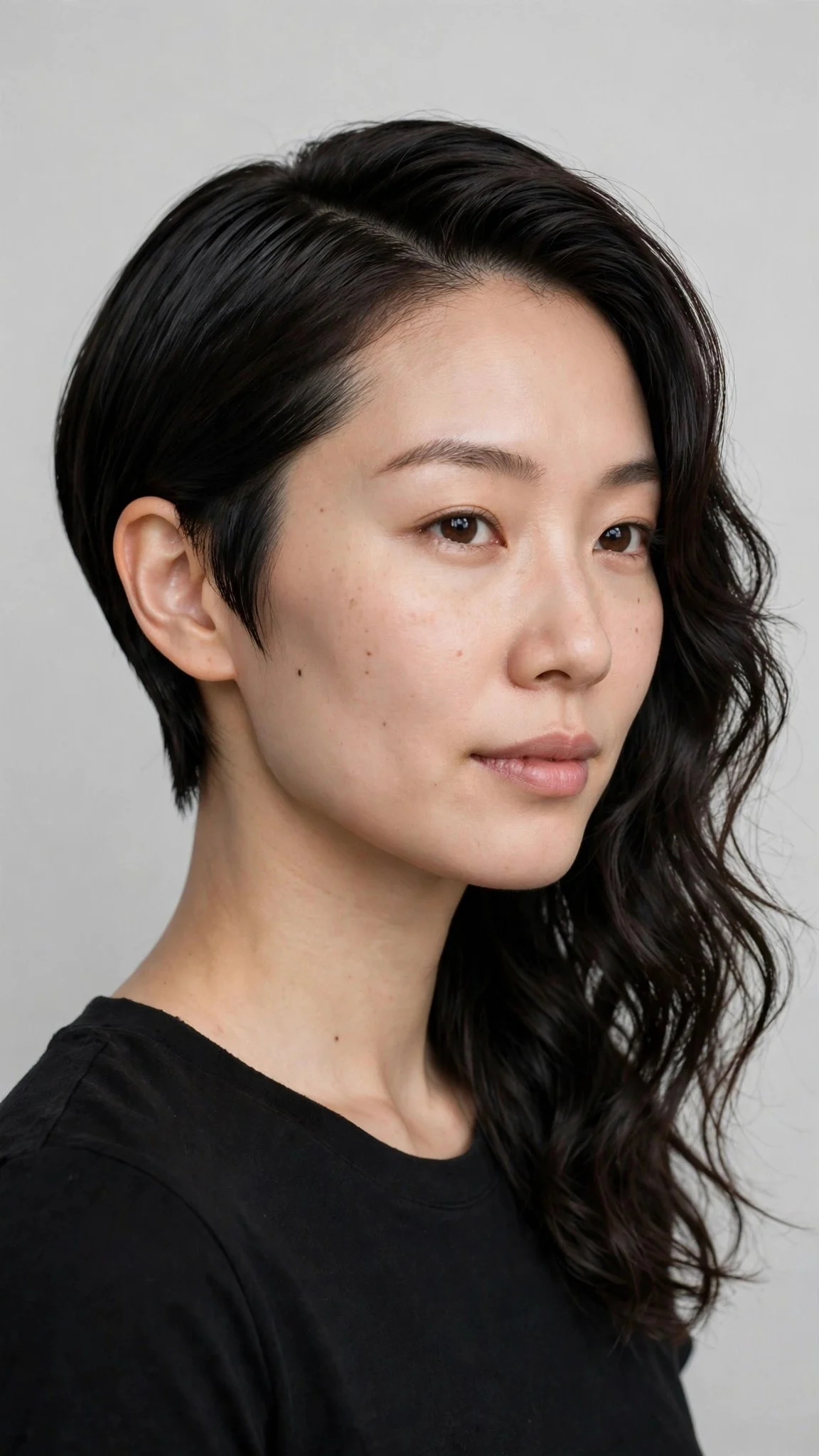 Sleek-Side Wavy Pixie