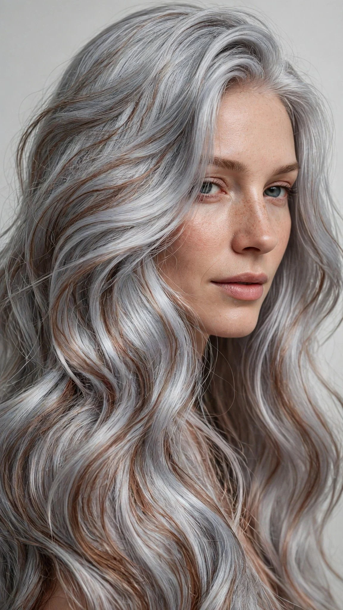 Moonlit Silver With Chestnut Veins