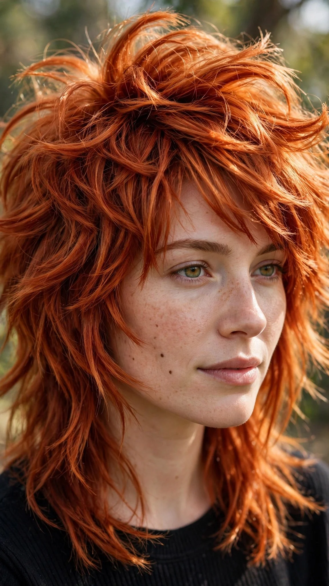 Fiery Red Statement Wolf