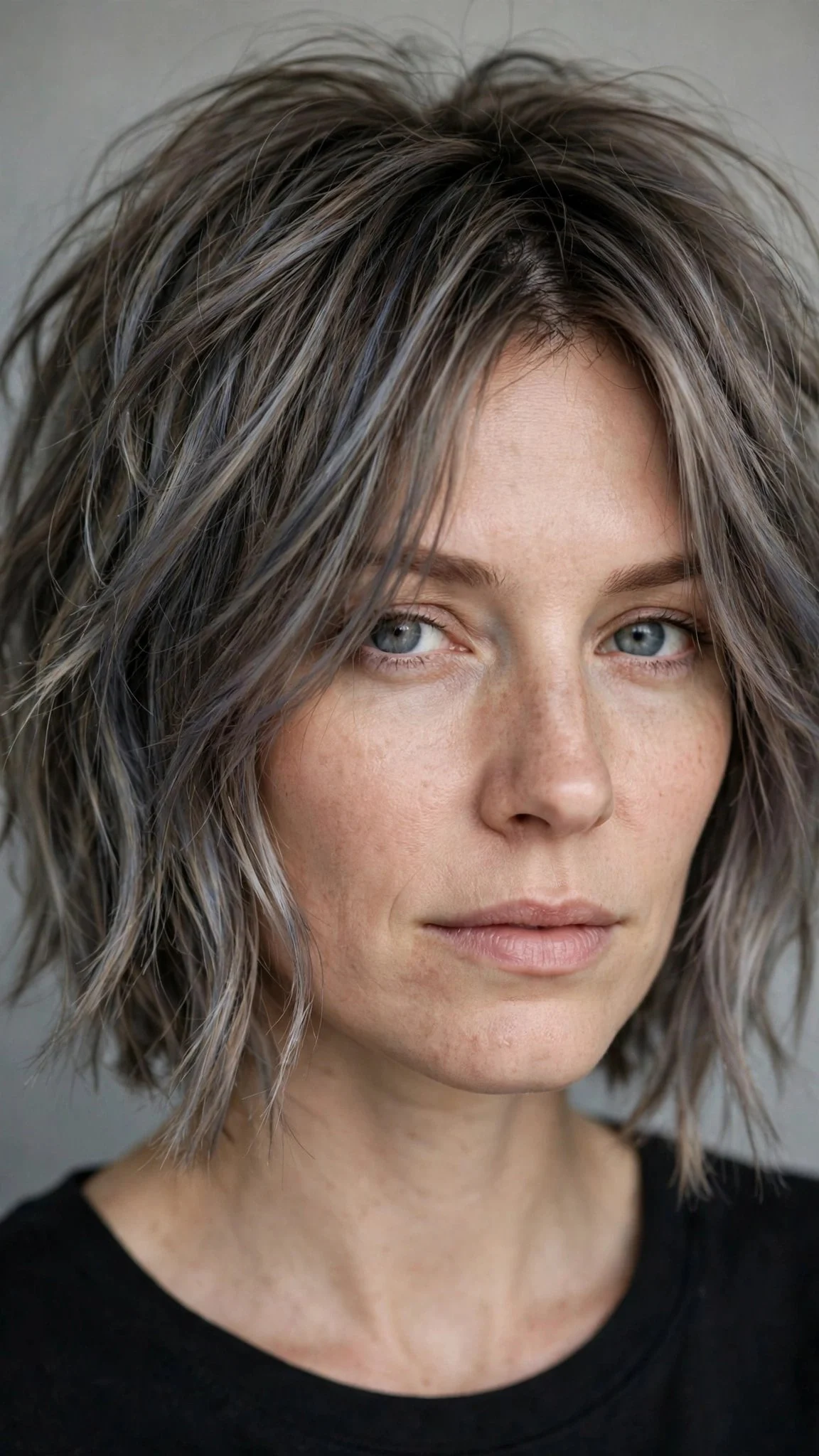 Smoky Balayage Choppy Layers