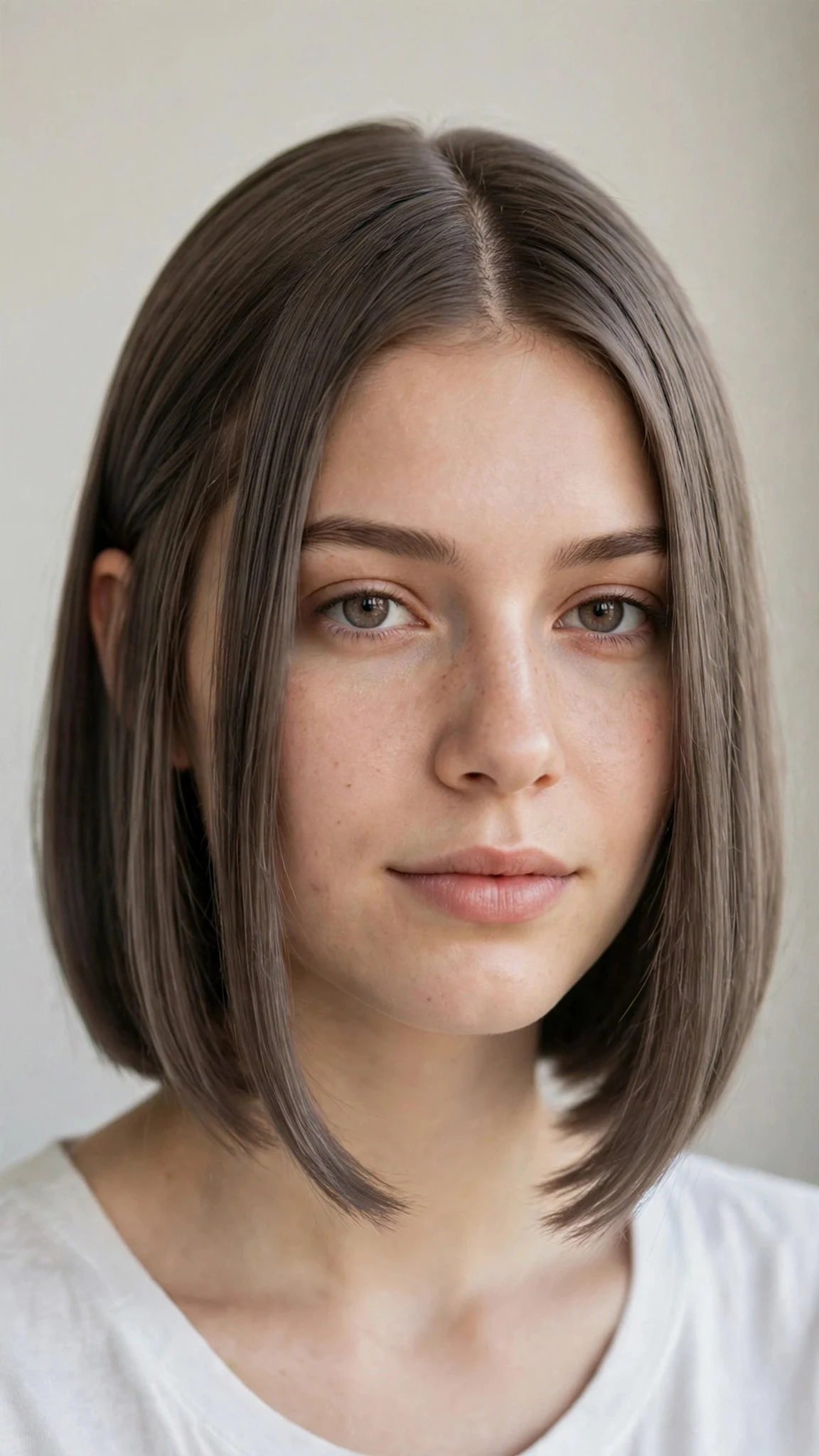 Middle-Part French Bob