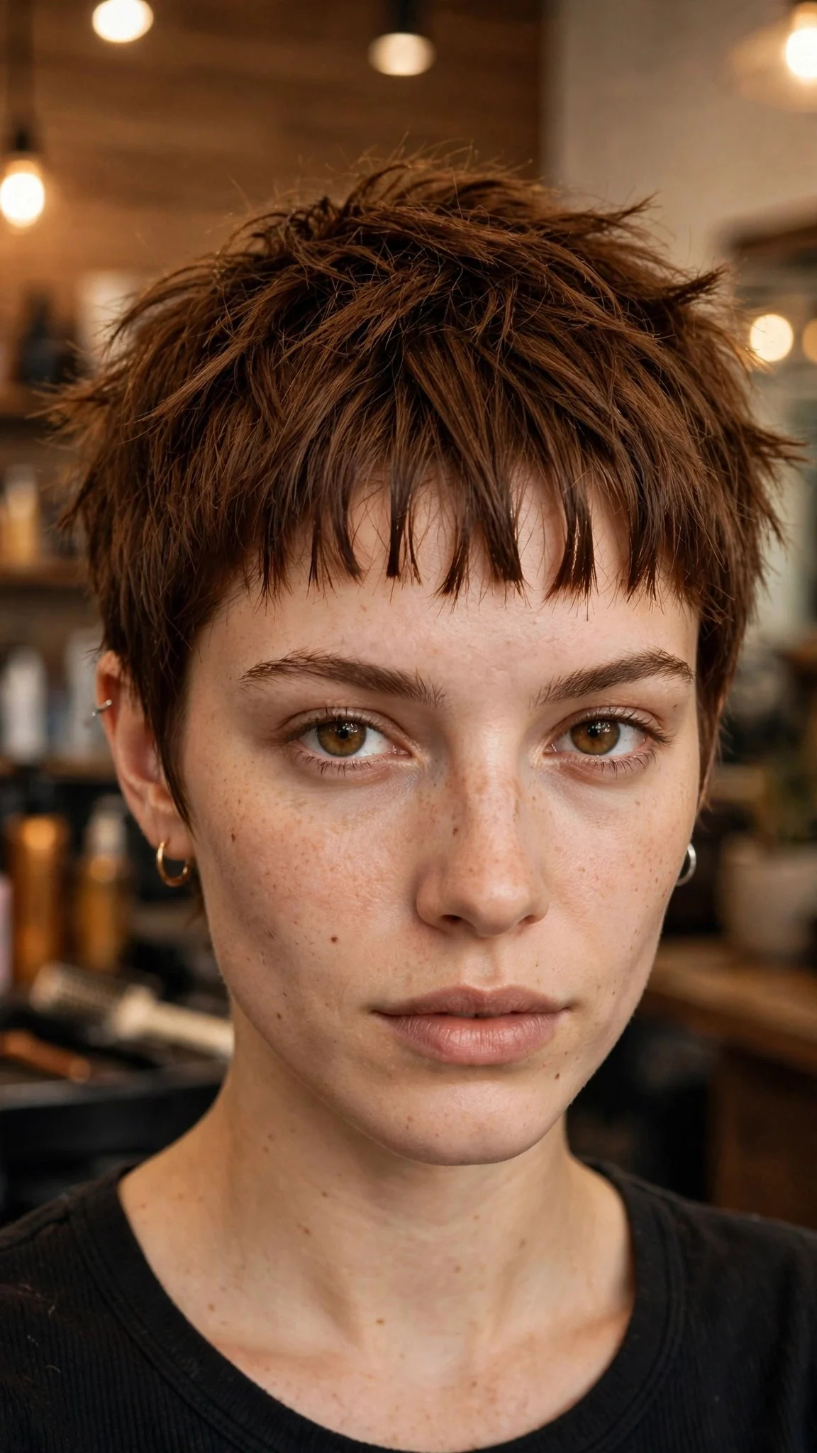Piecey Full Fringe on a Textured Crop