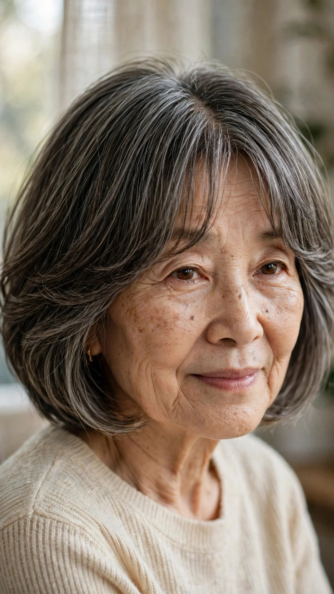 Short Bob With Curtain Bangs