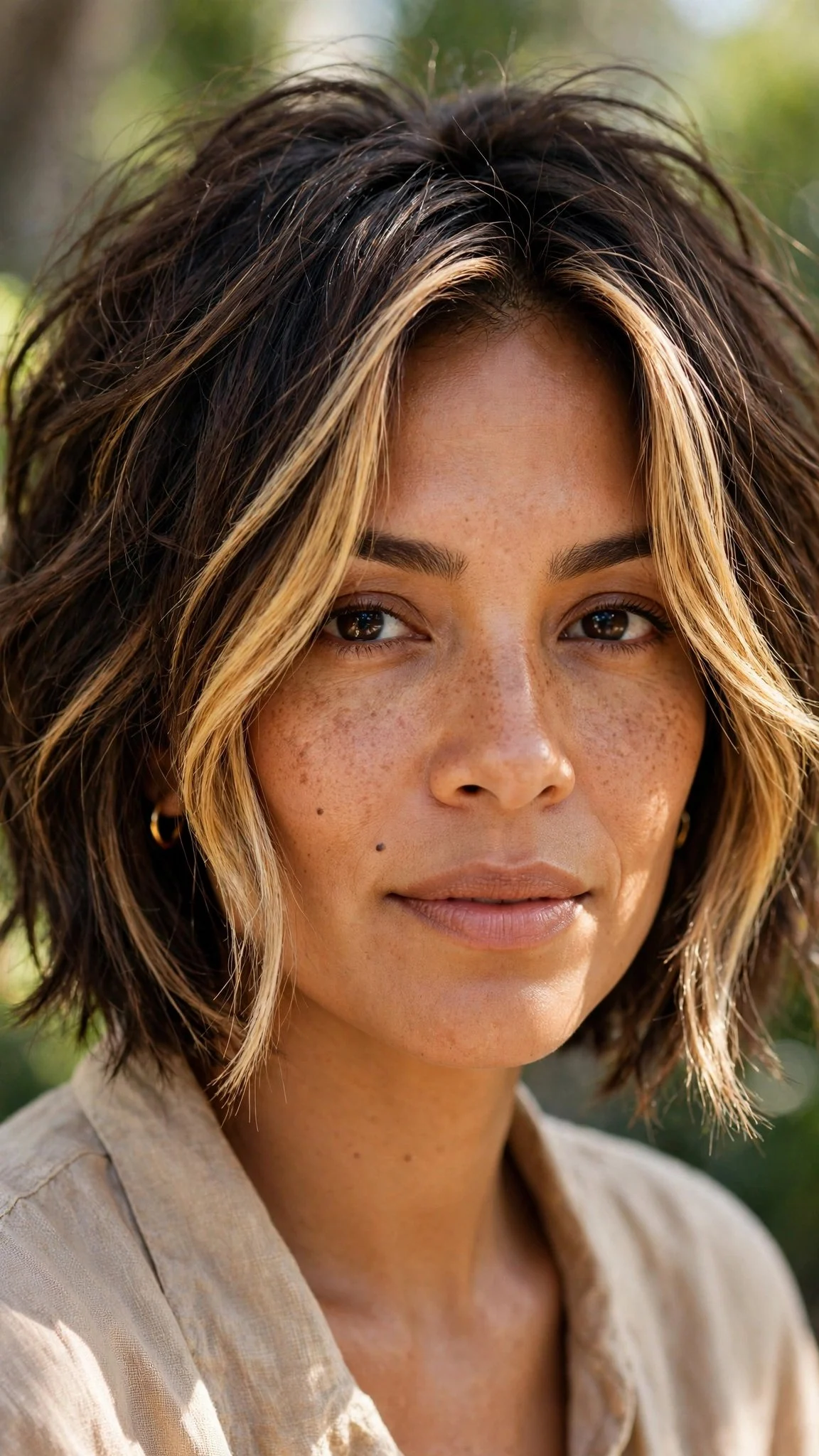 Choppy Layers With Face-Framing Highlights