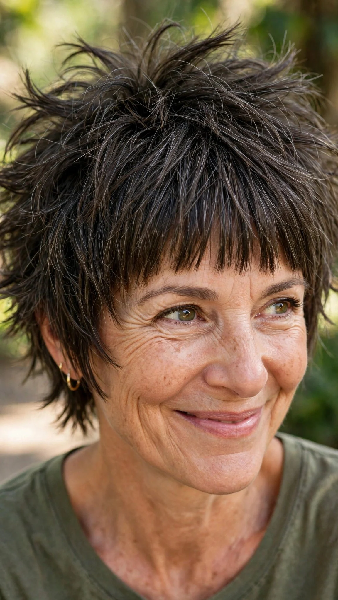 Short Modern Shag With Bangs