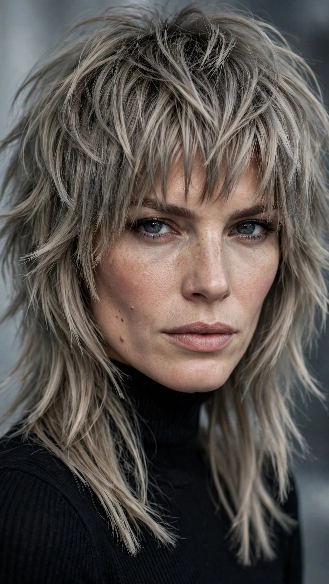 Smoky Taupe Blonde Shag
