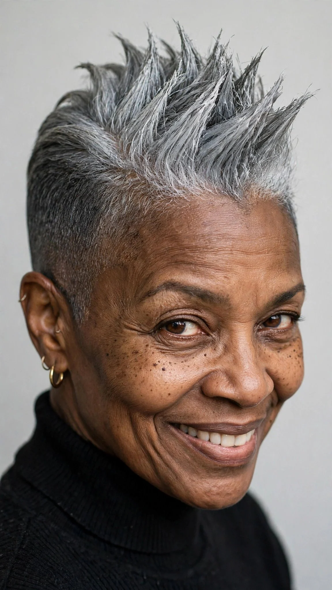 Silver Gray Fauxhawk