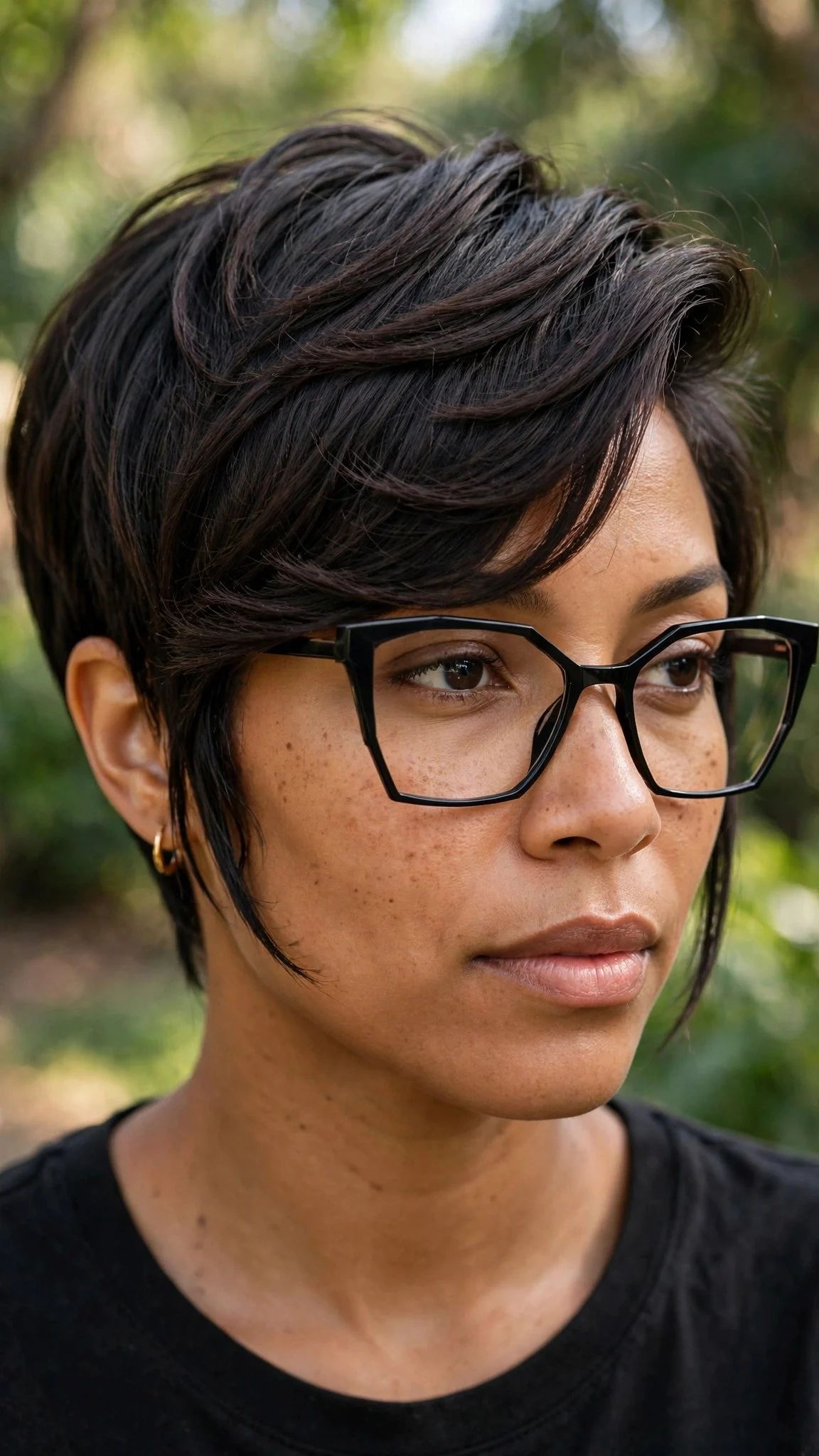 Pixie with Sideburn Framing and Long Top